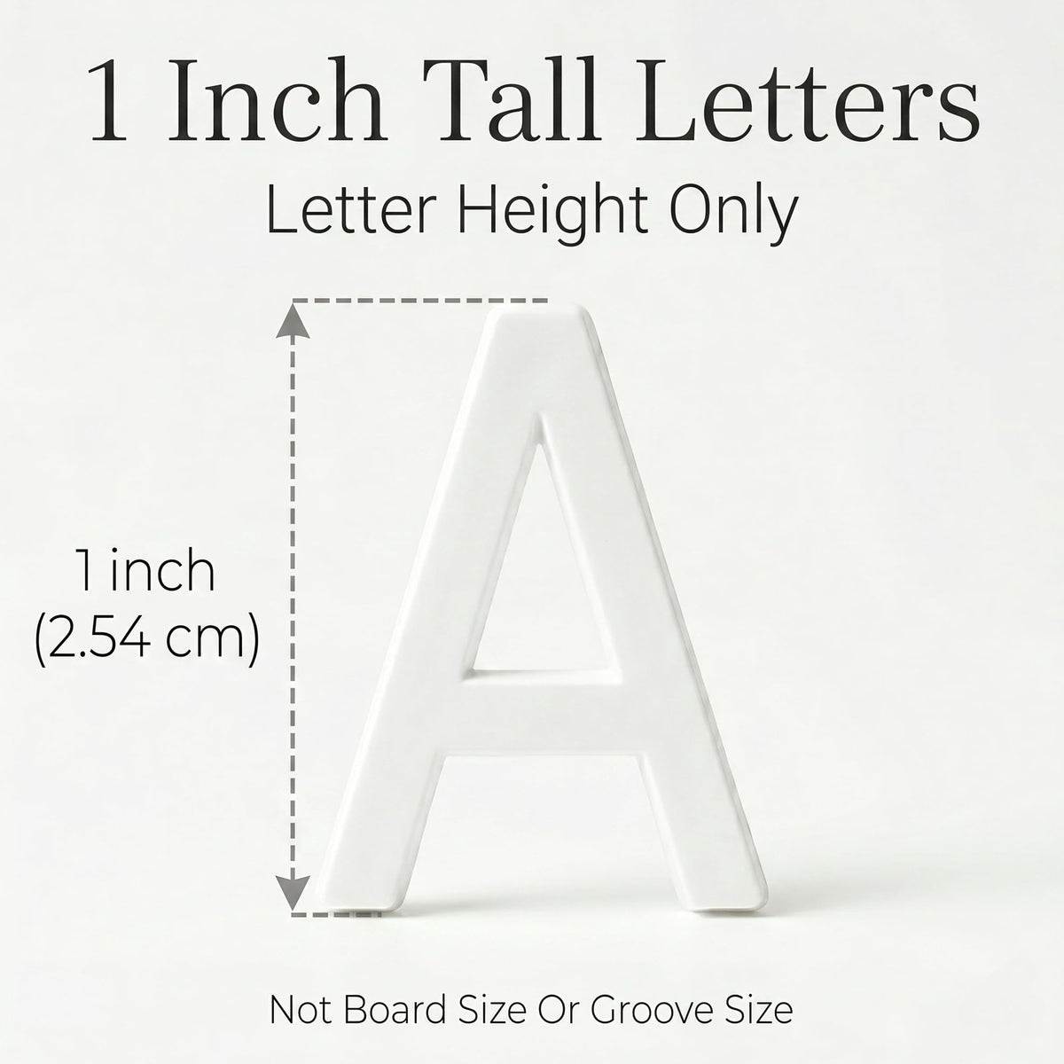 1 Inch Plastic Letter Board Letters, 312 PCS White Replacement Letters and Numbers, Compatible with 1-Inch Letter Grooves for Felt and Directory Boards, Letters Only