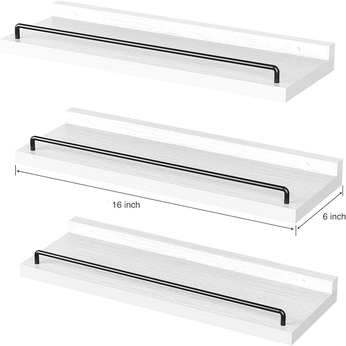 RYOFOBETTO Floating Shelves for Wall Decor, Living Room, Picture Frames