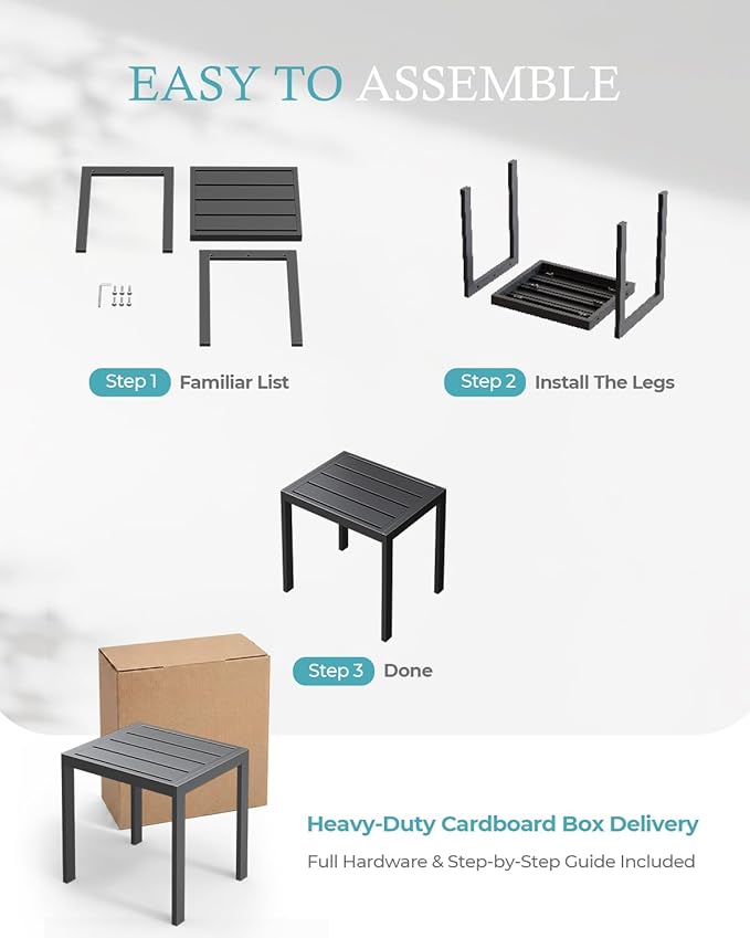Ciokea Foldable Outdoor Lounge Chair Set of 4