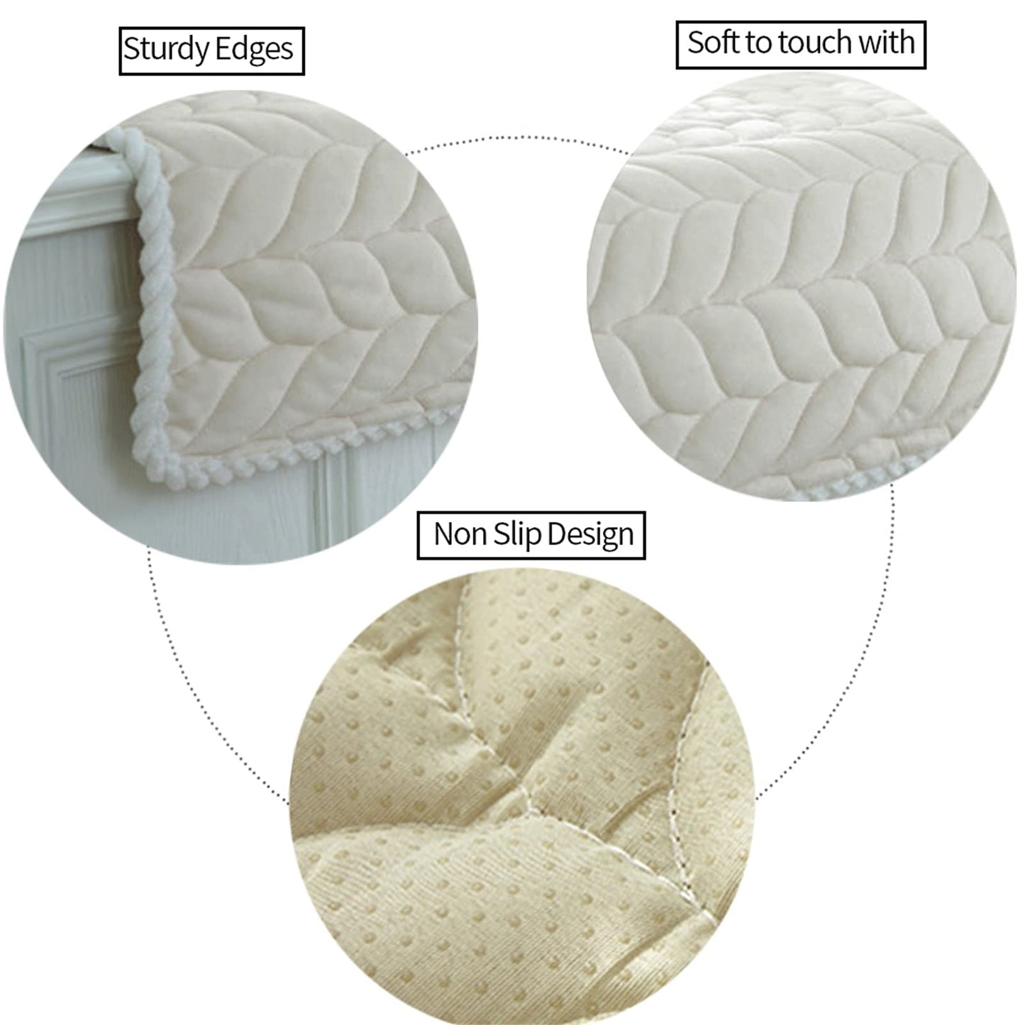JeogYong Thick Plush Bay Window Mat Non-Slip Crystal Velvet Bay Window Cushion Pad, 70 x 150cm Modern Windowsill Bench Seat Cushion for Indoor Tatami Sofa Decor Home Bedroom Living Room