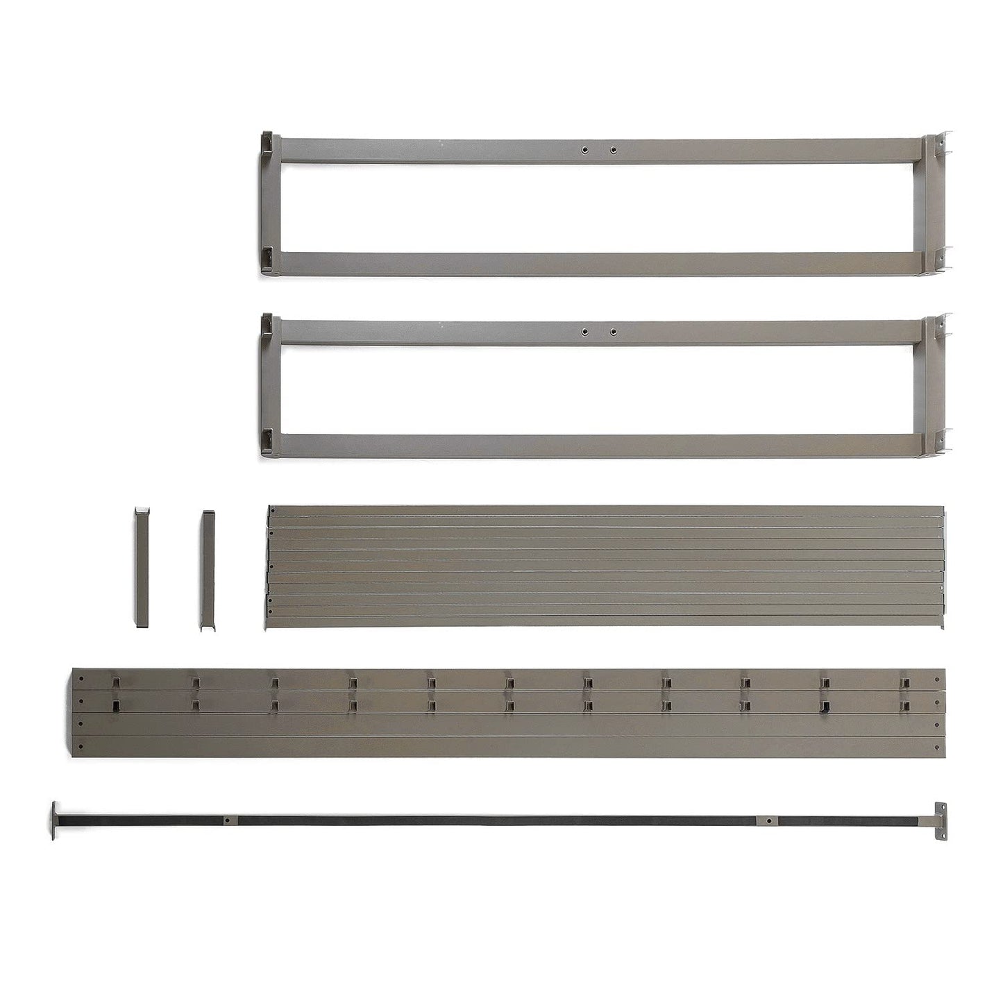 Mellow 12" Metal Platform Bed Frame w/Heavy Duty Steel Slat Foundation, King, Grey