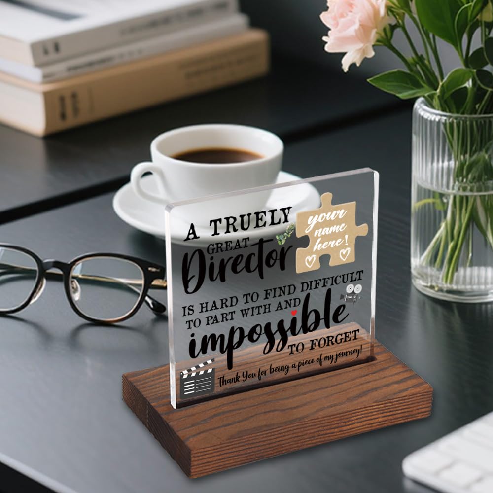 CWGOTC A Truly Great Director Sign Decor, Thank You Appreciation Gifts for Director Week Graduation Christmas Birthday Office Desk Decor Decorative Signs Plaque YPT16