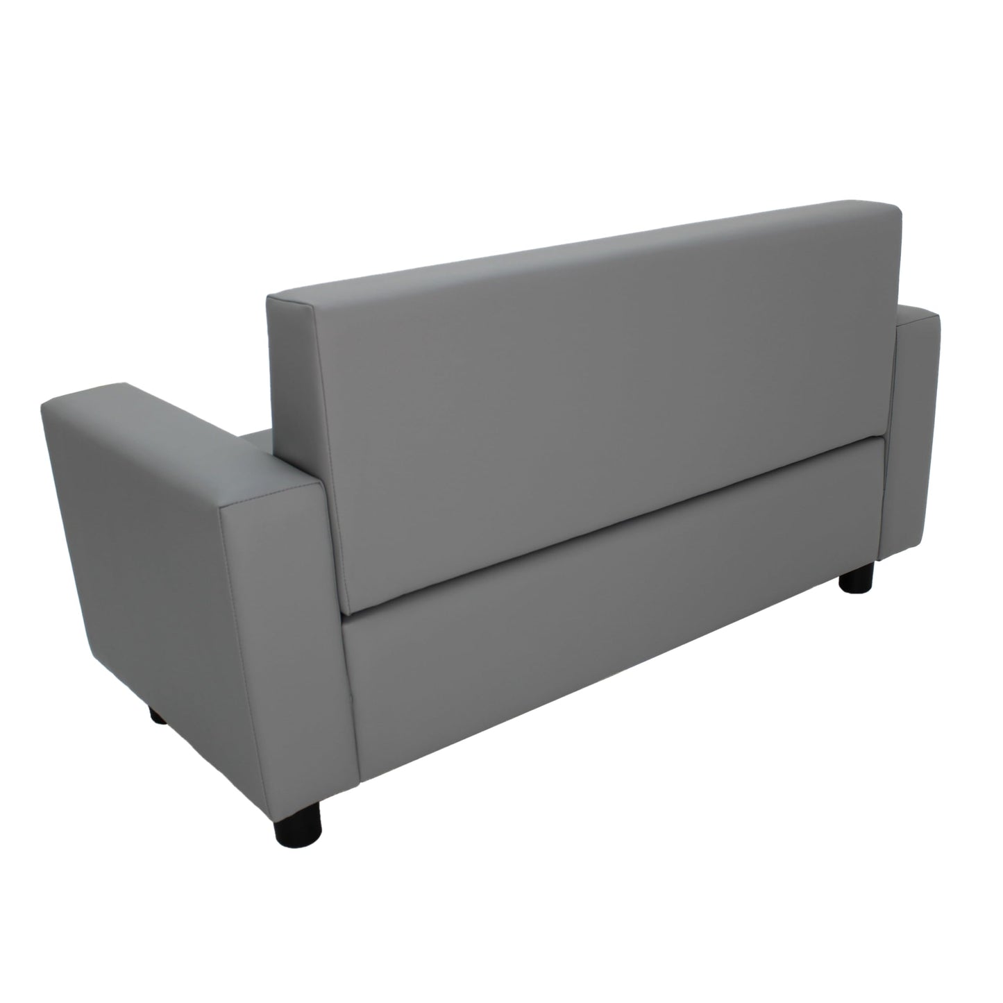 Factory Direct Partners SoftScape Inspired Playtime Classic Reading Sofa, Children's Commercial-Grade Upholstered Furniture for Home, Daycare, Preschool, Library Comfy Modern Design - Grey, 14473-GY