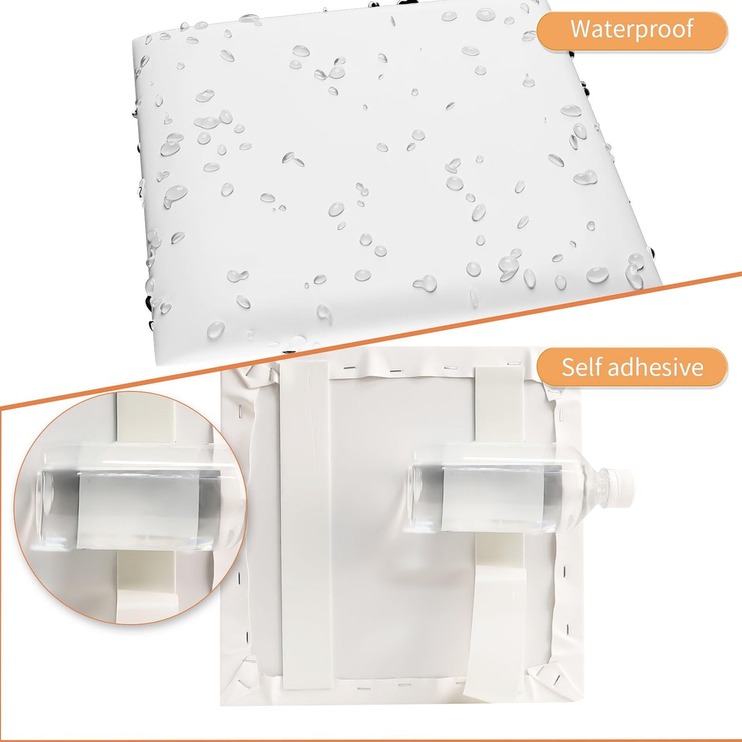 Umedol 3D Anti-Collision Wall Padding for Kids, White Peel and Stick headboard Panels, Self-Adhesive Headboard Panels for Wall, Bedroom/Living Room Upholstered Wall Panel(6 Pack -11.8" x 11.8")