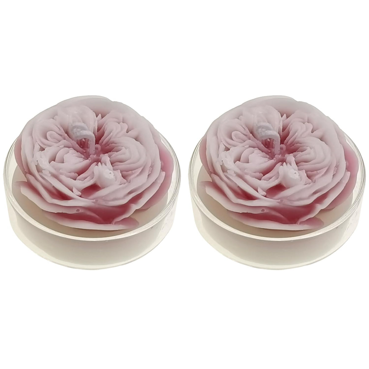 Scented Candle with Cup 2 Pack, 58G Soy Wax Rose Candle, for Meditation, Yoga, Birthday, Wedding, Housewarming (Dark-Pink)