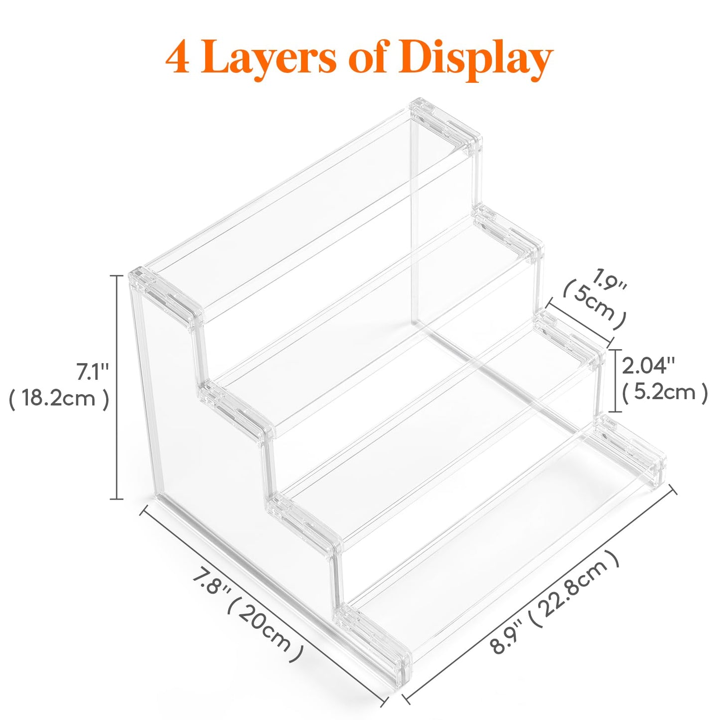 Lifewit Perfume Organizer, Bedroom Decor, Cologne Cupcake Stand, Tool-Free Assembly, Makeup Display Shelf for Vanity Bathroom Counter Storage, Clear, 23 cm/9", 1 Pcs