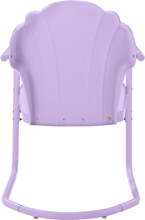 Crosley Furniture Tulip 2-Piece Outdoor Chair Set, Vintage Retro Metal Patio