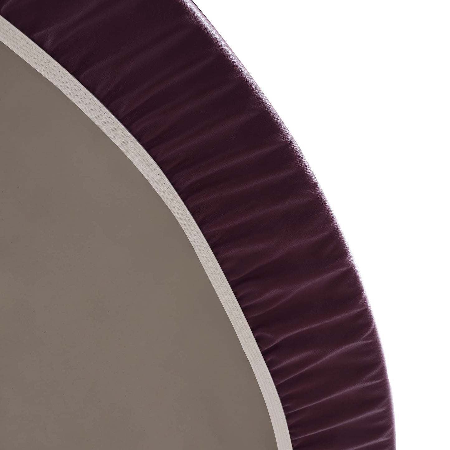 Obstal Fitted Round Table Cloth, Reversible Waterproof Stain Resistant Elastic Stretch Tablecloth, Wipe Clean Table Cover for Outdoor/Indoor Use, Fits Round Tables up to 40" - 44" Diameter, Burgundy