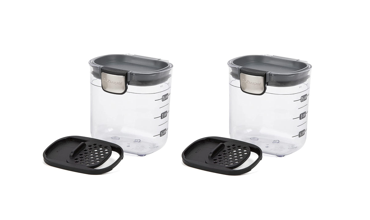 Progressive PKS-401 1.5 Cup Mini Prokeeper+ Airtight Silicone Seal Storage Container Great For Spices & Baking Acessories (2- Piece)