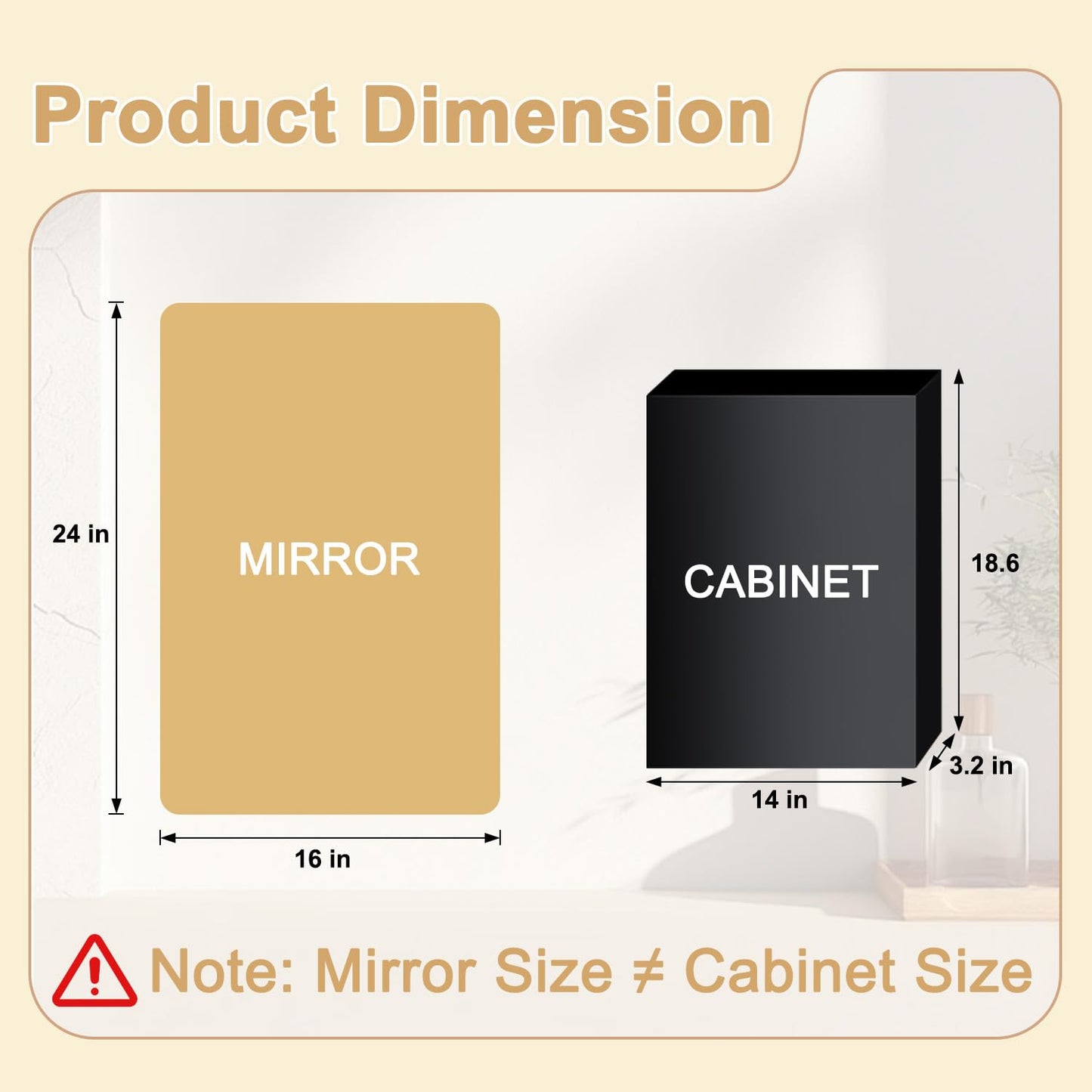 Venlus Gold Framed Medicine Cabinet with Mirror, 16x24 Inch Fully Assembled Recessed or Surface Mount Bathroom Medicine Cabinet, Black Metal Cabinet with Adjustable Glass Shelves
