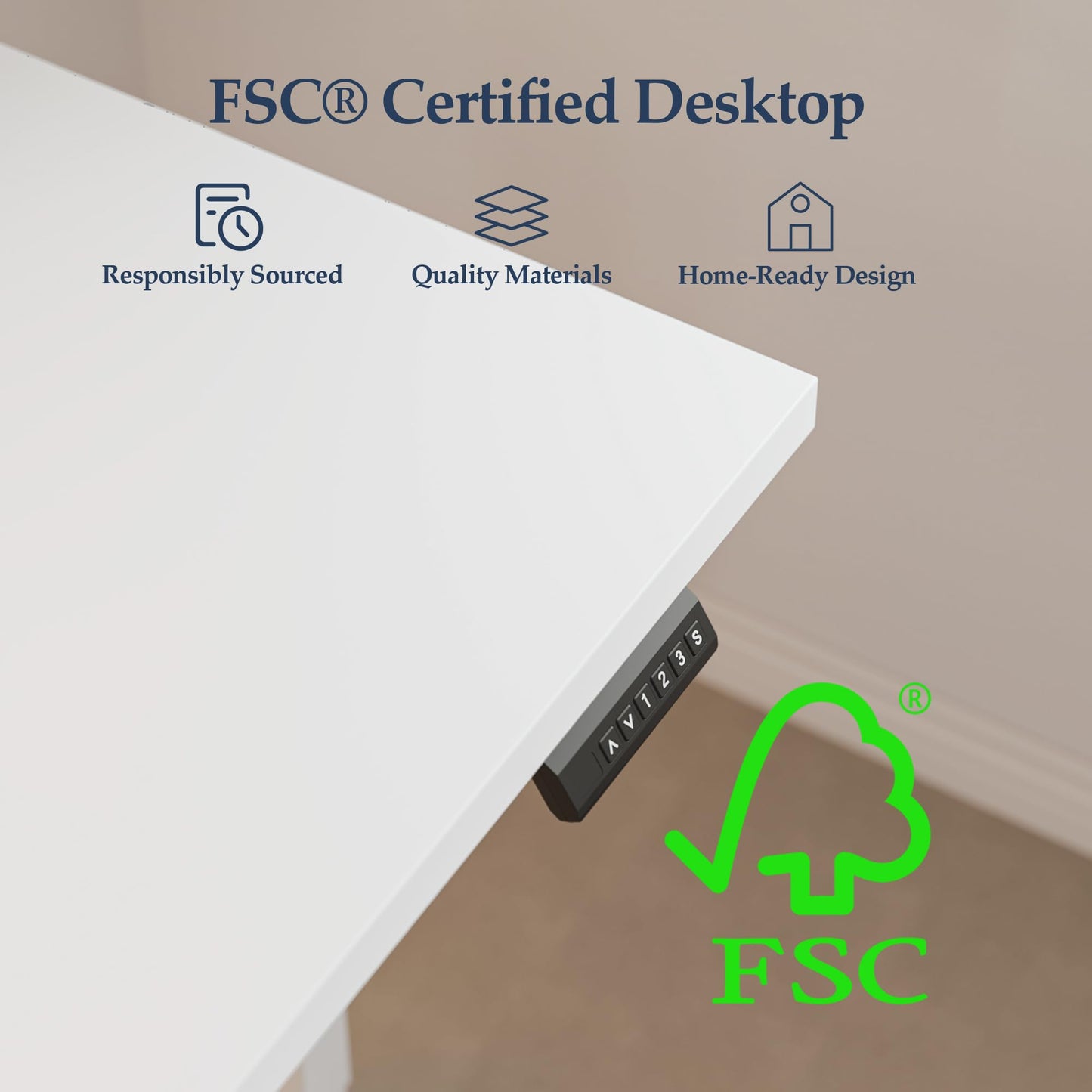 Klicelor L Shaped Standing Desk 59 x 48 Inch, Electric Height Adjustable Corner Desk for Home Office Workstation, Ergonomic Sit Stand Computer Table with Memory Controller, White