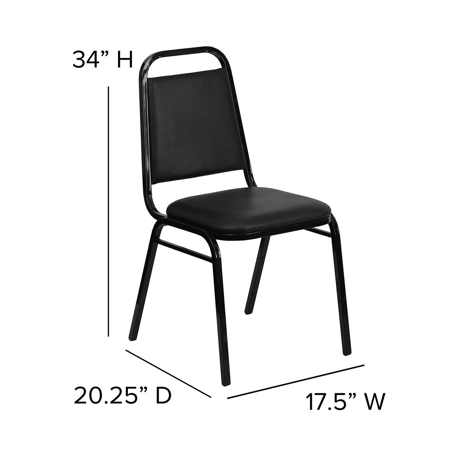 Flash Furniture 5-Piece 36" Square Laminate Dining Table/Chairs Set, Restaurant Dining Set with Table, X-Base, and 4 Trapezoidal Back Chairs, Black
