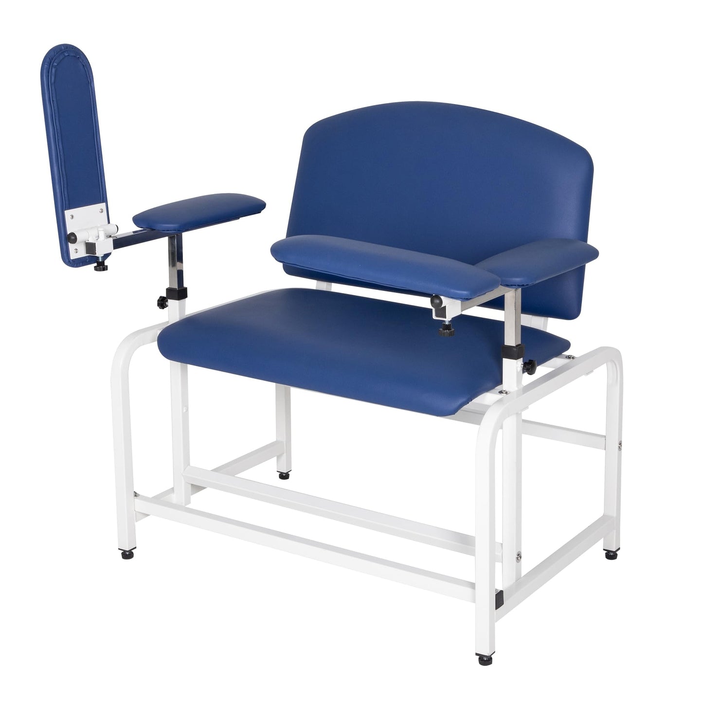 COOLWAVE Extra Thick Padded Bariatric Phlebotomy Chair with Arms Blue