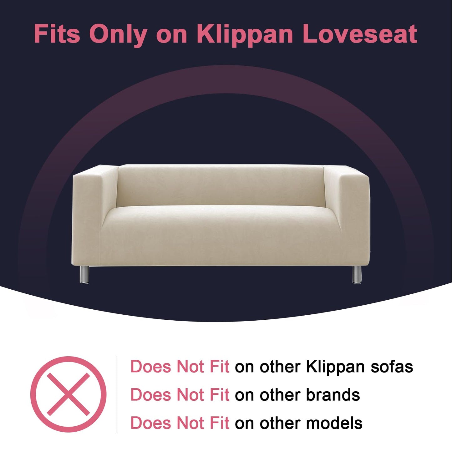 Velvet Klippan Loveseat Cover Replacement for IKEA Klippan 2 Seater Klippan Loveseat Sofa Cover Replacement, Klippan Slipcover, Klippan Cover Only, Sofa Not Included, Blue