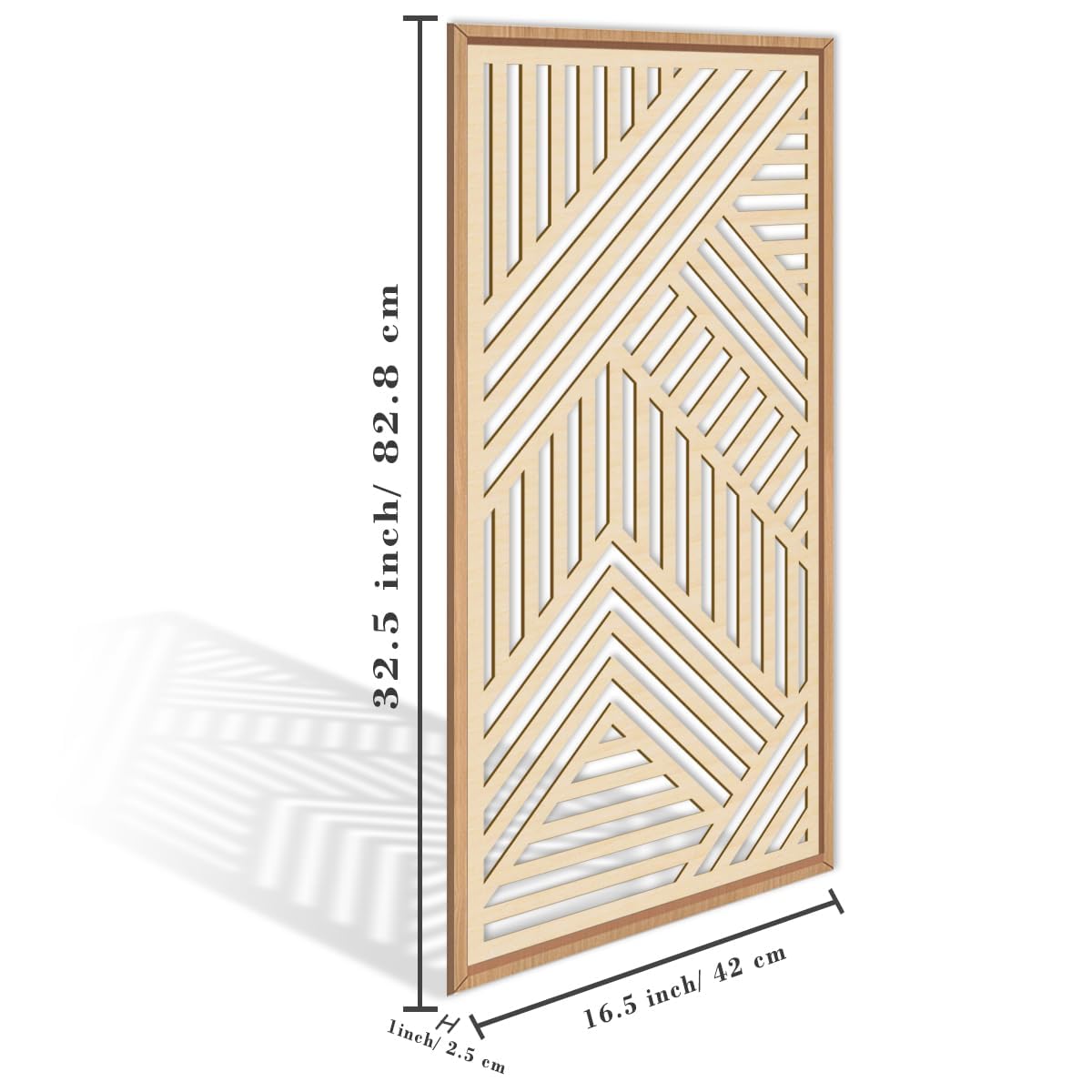 IARTTOP Large Boho Wooden Wall Art 16x32 Inch Framed Mid century Modern Wood Wall Decor Minimalist Modern Bohemian Decor for Dining Room Living Room Bedroom Set of 3