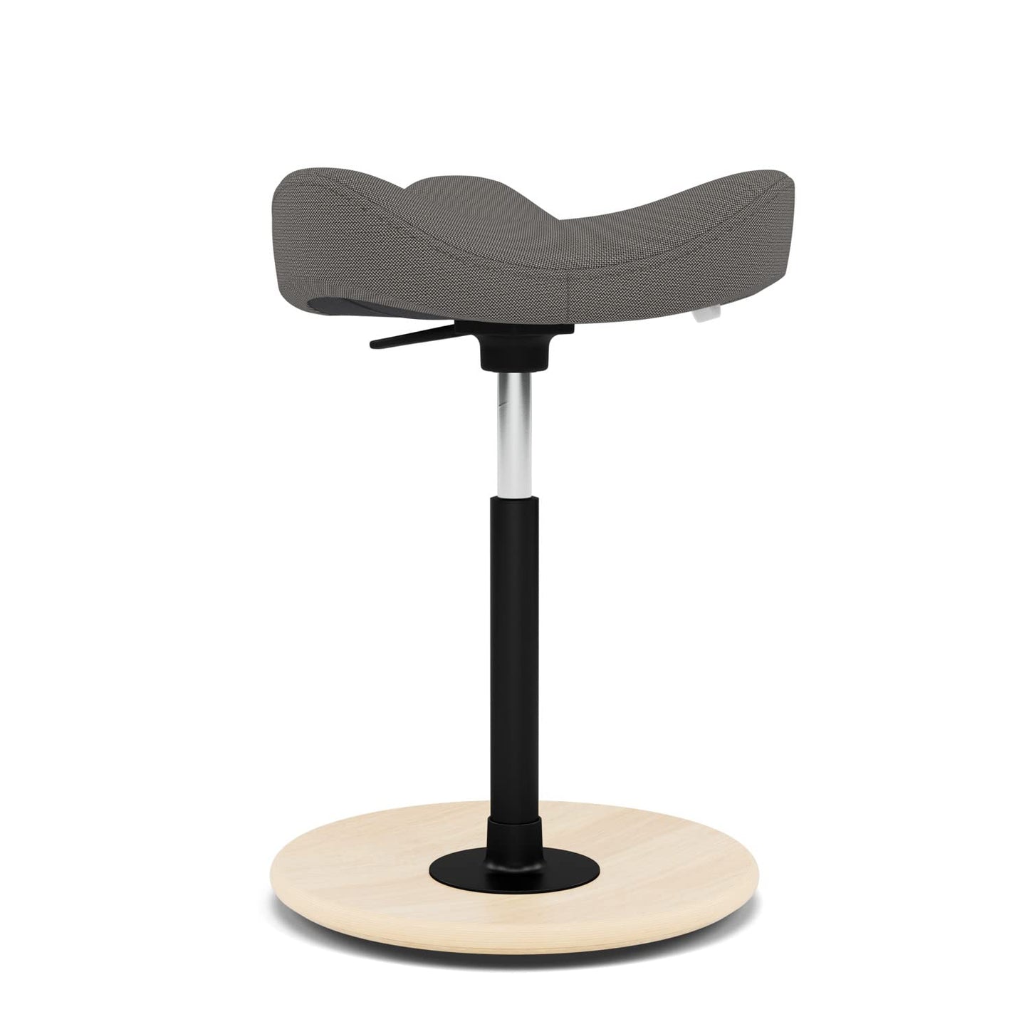 Varier Move Tilting Saddle Stool (Dark Grey Revive Fabric with Natural Ash Base)