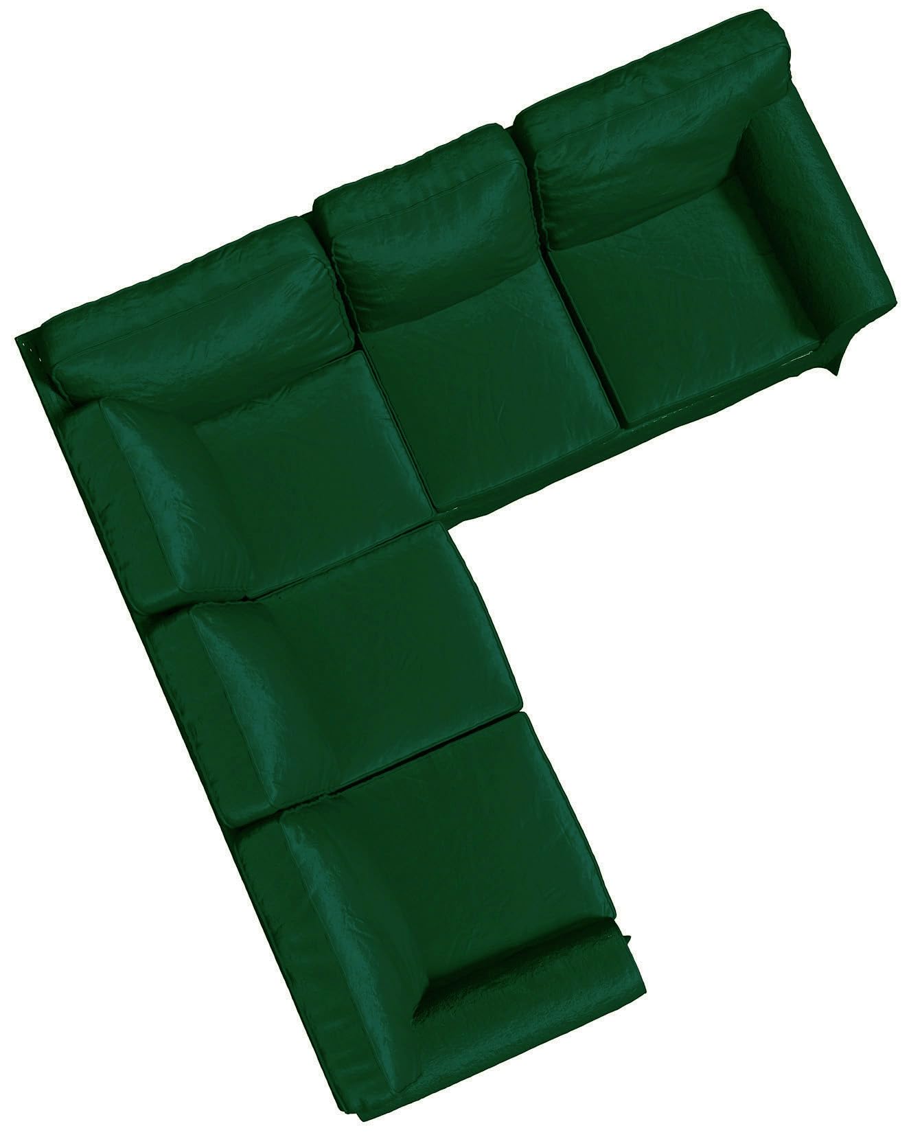 Velvet Pets Friendly Sectional Corner Sofa Covers Made Compatible with IKEA Ektorp 4 Four Seat Couch Sofa Slipcovers (Velvet Green Ektorp 2+2)