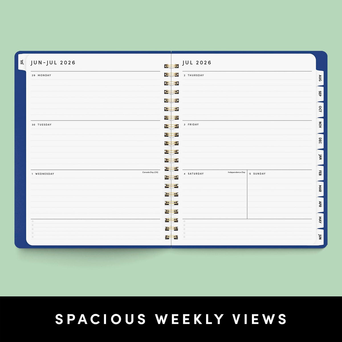 PAPERAGE Academic Planner, Weekly & Monthly Planner & Calendar, 12-Months, July 2026 - June 2027, (9.5" x 11"), School & Student Planning Agenda with Tabs, Bonus Pages & Inner Pocket, Pink