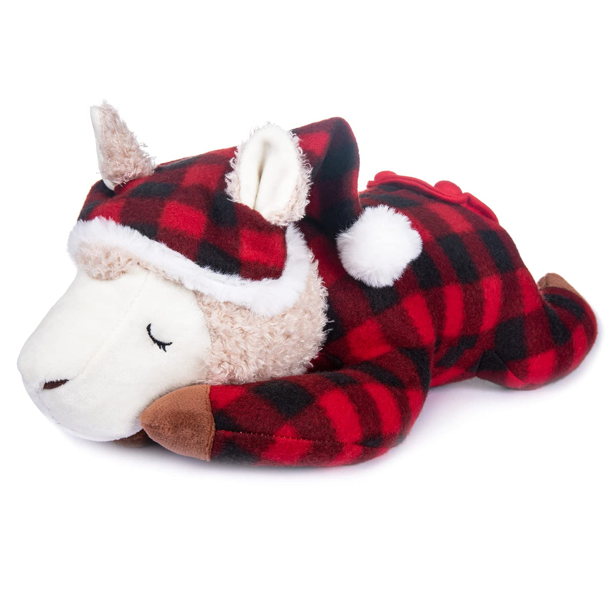 My OLi Alpaca Stuffed Animal 15in Plush Alpaca Toy Wearing Pajamas and Nightcaps Soft Hugging Pillow Bedtime Animal Birthday Gifts for Babies Kids Girls Boys
