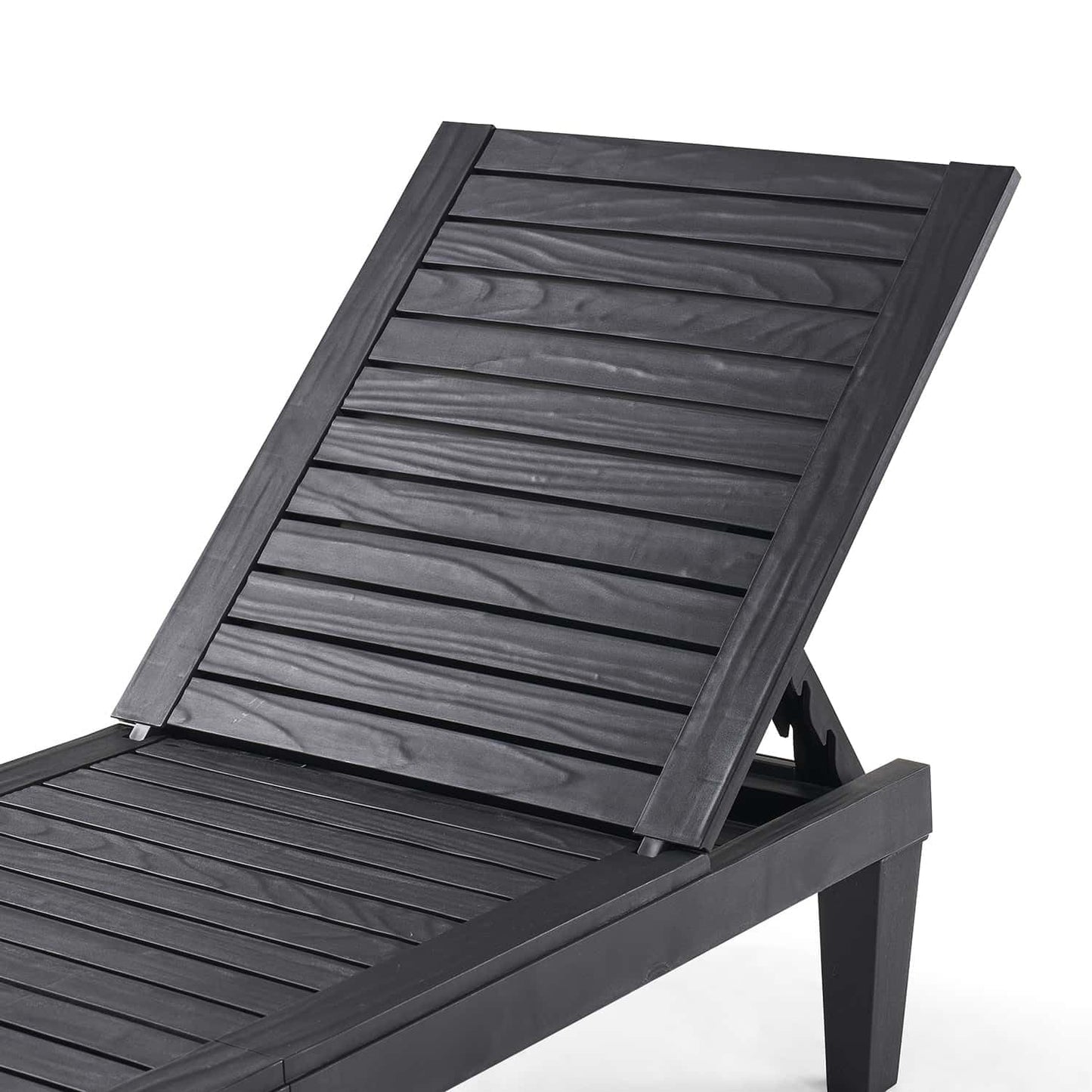 Nestl Patio Chairs - Black Chaise Lounge Chair Outdoor, 5-Position Adjustable Sun Tanning Chair, Waterproof Pool Lounge Chairs, Reclining Lawn Chair, Lightweight Outdoor Lounge Chairs