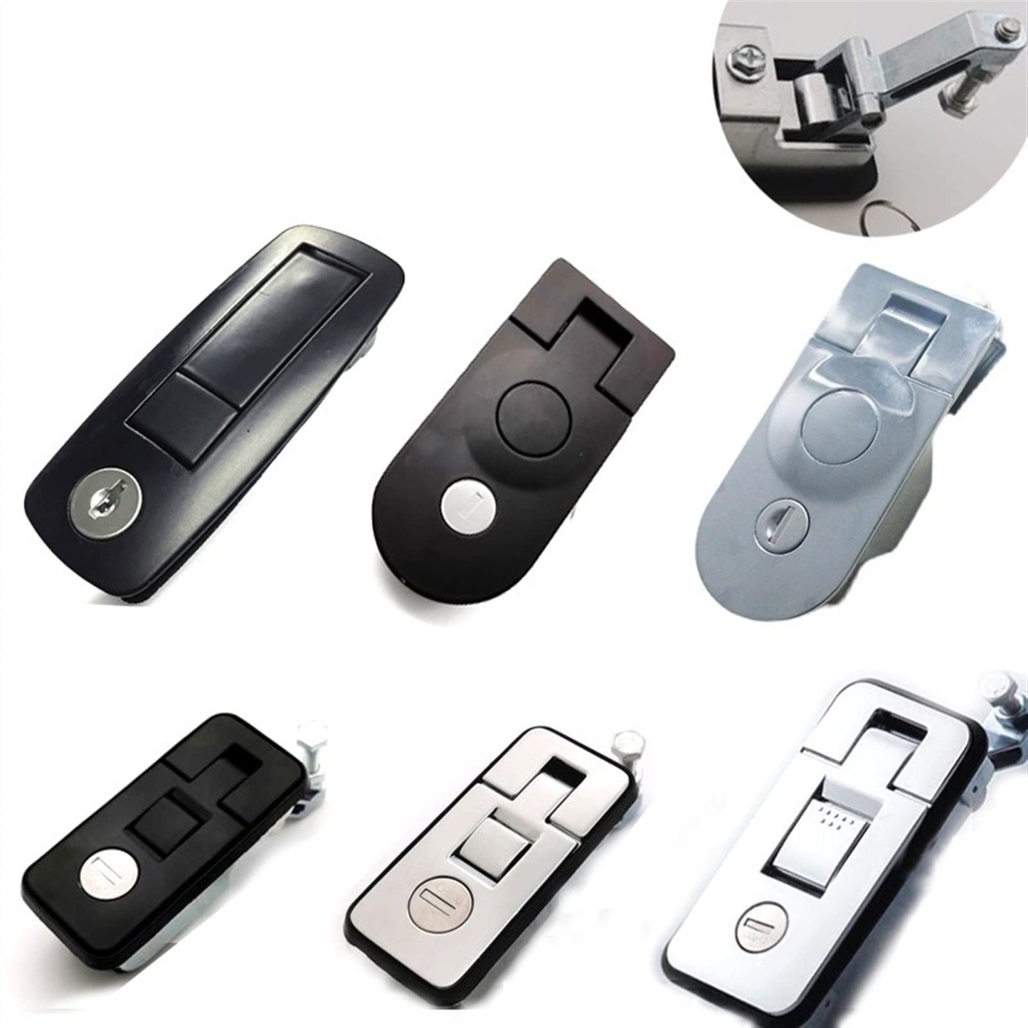 Bounce Handle Cabinet Lock for Electronical Storage Box Locker Bus Truck Trunk Machine MS207 1Pcs (Color : 718)