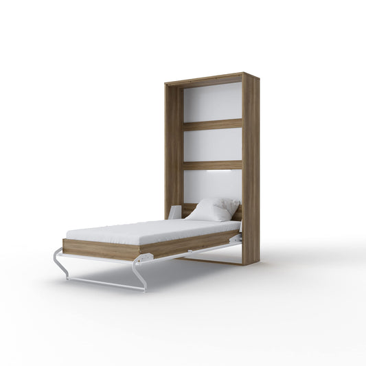 Murphy Bed Vertical Contempo, 35.4 x 78.7 inch (Oak Country/White)