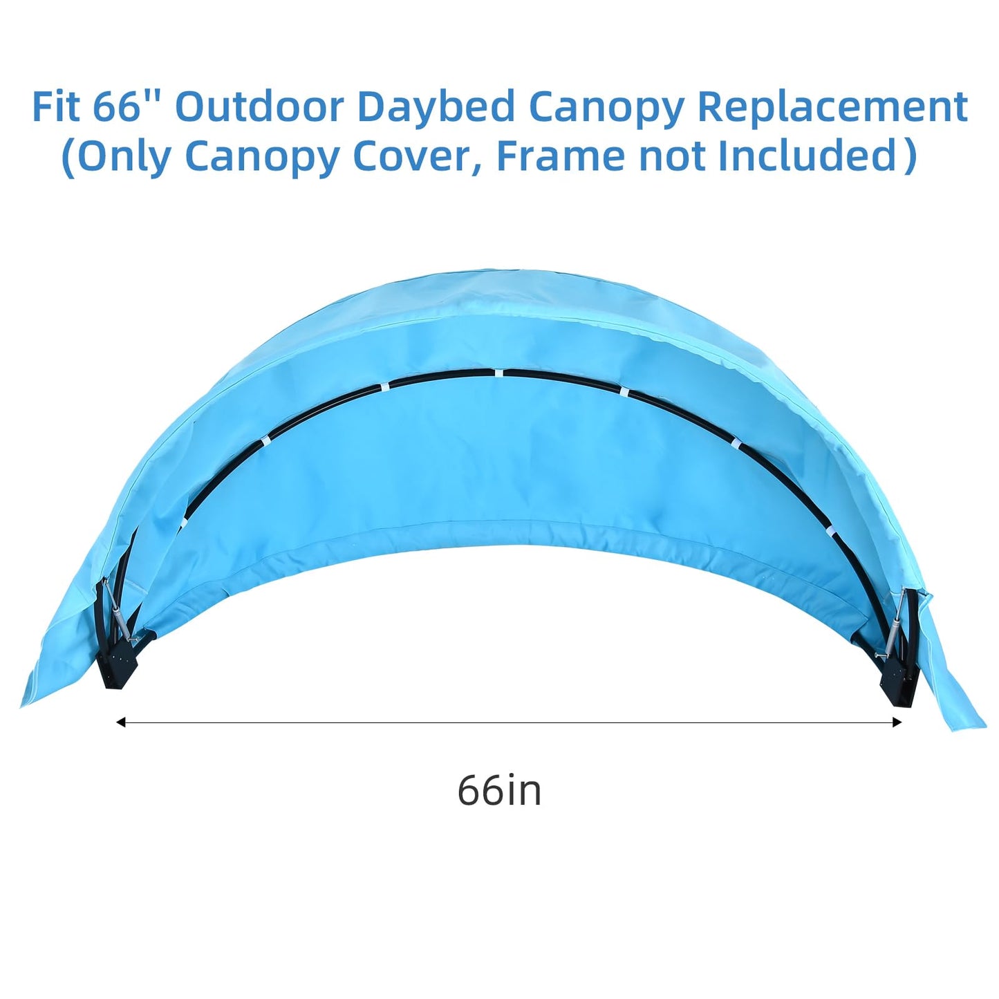 Outdoor Daybed Replacement Canopy, Outdoor Patio Wicker Daybed Canopy, Top Cover Compatible with Patio Round,| Customization | (Beige)