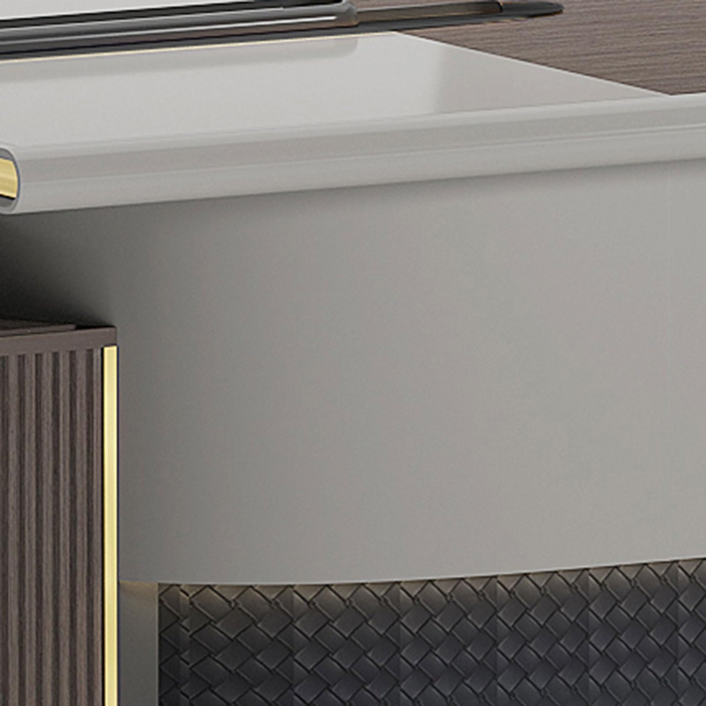 LSIGHTUS Large 94" Executive Office Desk Single Desk with Lateral Cabinet, L Shaped Corner Computer Desk for CEO Boss Manager, Business Furniture Office Workstation for Home Office