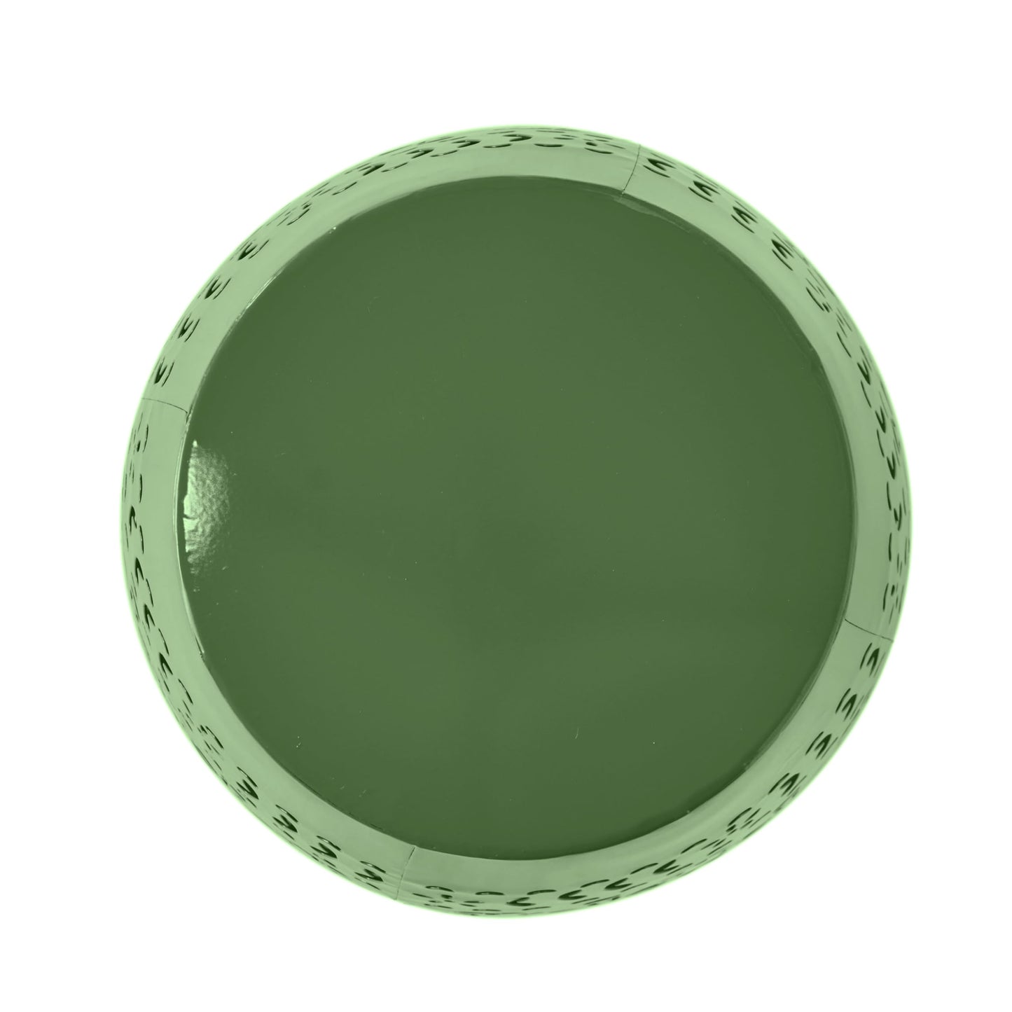 Christopher Knight Home Zoey Small Outdoor Side Table, Lace Cut Iron End Table, Metal Outdoor Stool, Hollow Drum Round Side Table, Decorative Garden Stool with Cutout Design for Patio Balcony, Green
