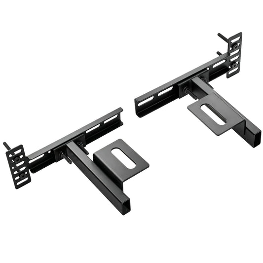 Thickened Headboard Brackets For Metal Bed Frame, Suitable For Double Bed, Standard Beds, Queen Beds, And King Bed, Adjustable Headboard Brackets With Footboard Extension Kit, Matte Black , 2 PCS