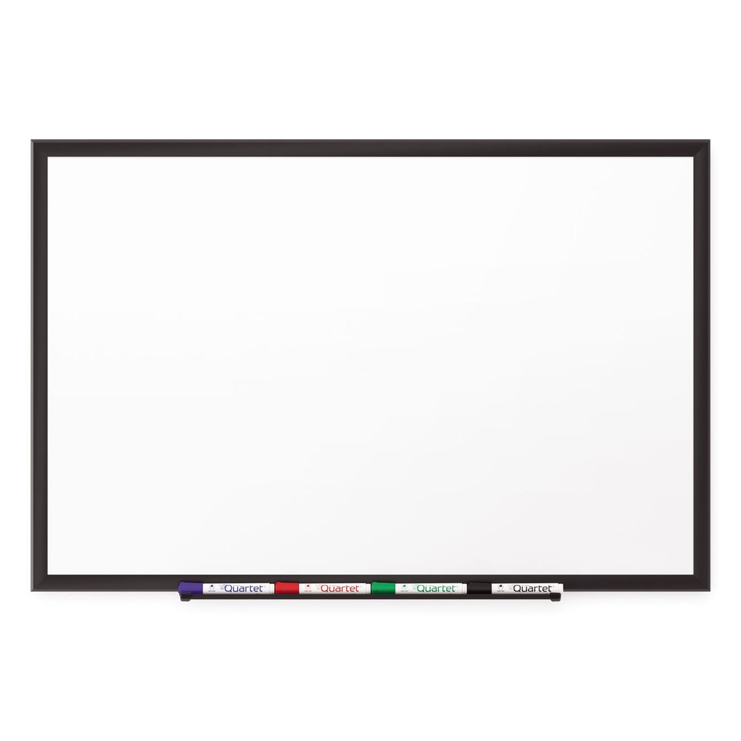 Quartet Magnetic Porcelain Whiteboard, 6' x 4' White Board, Premium, Duramax, Black Aluminum Frame (2547B)