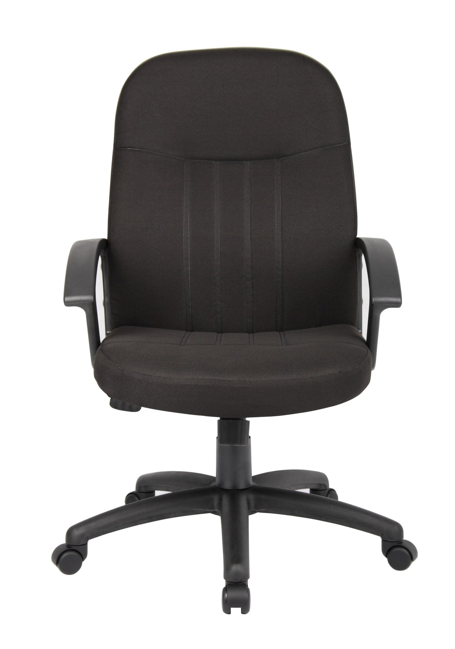 Boss Office Products Mid Back Fabric Managers Chair in Black, Black/Black (B8306-BK)