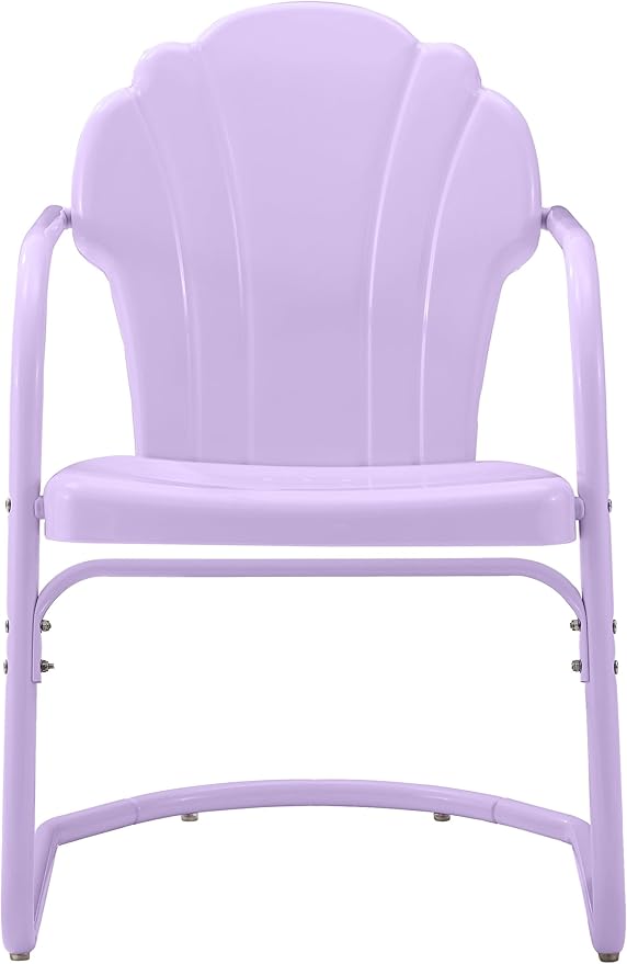 Crosley Furniture Tulip 2-Piece Outdoor Chair Set, Vintage Retro Metal Patio