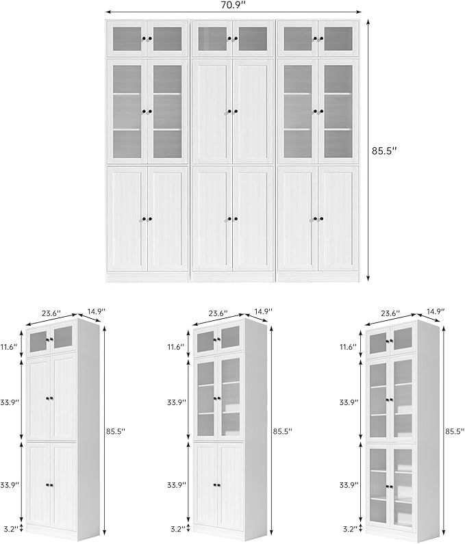 TUSY 85.5" Modern Tall Bookcase