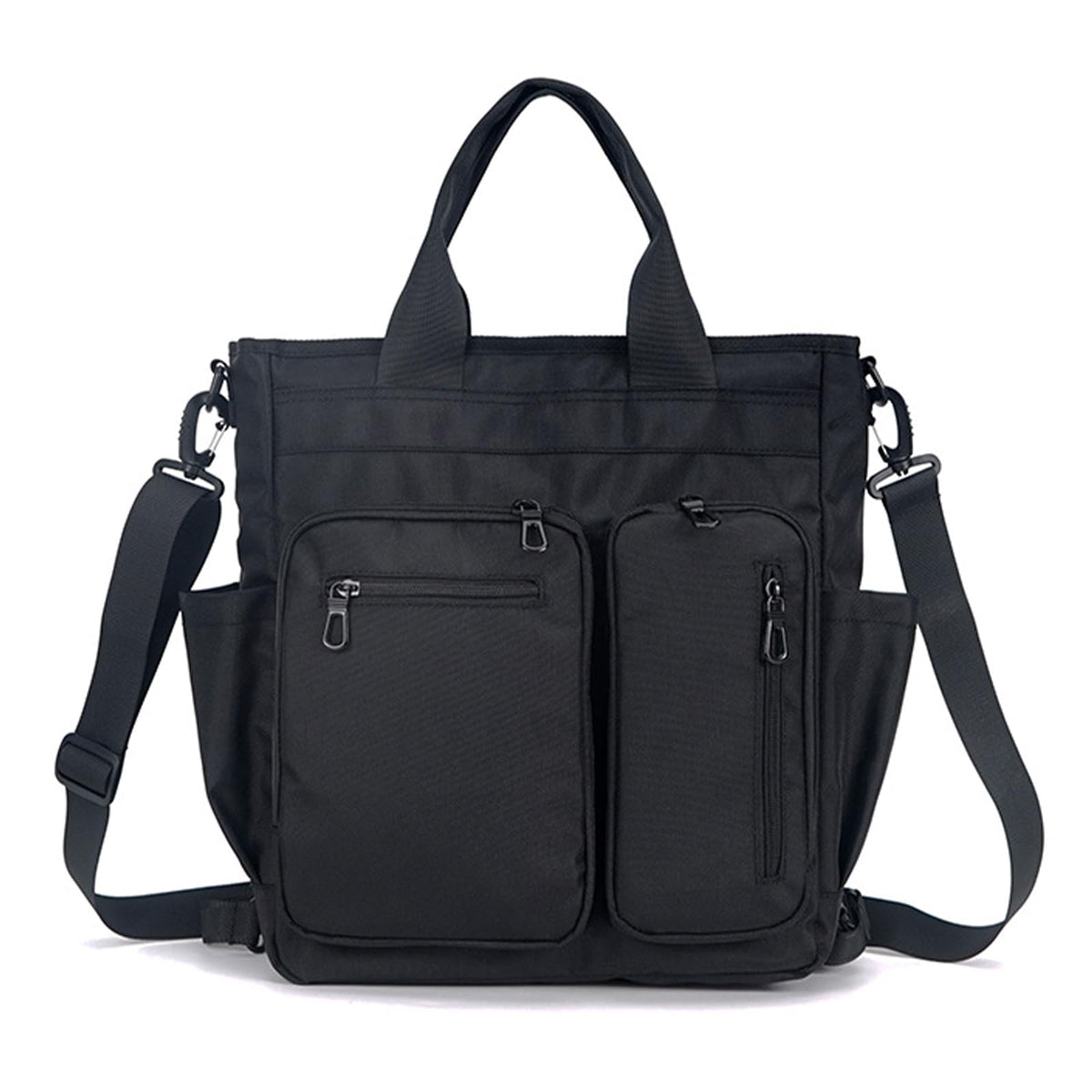 mygreen Convertible Black Laptop Backpack Purse for Women Travel Work, 3 In 1 Tote Backpack Convertible Bag Daypack for Work, Daily, Travel Black