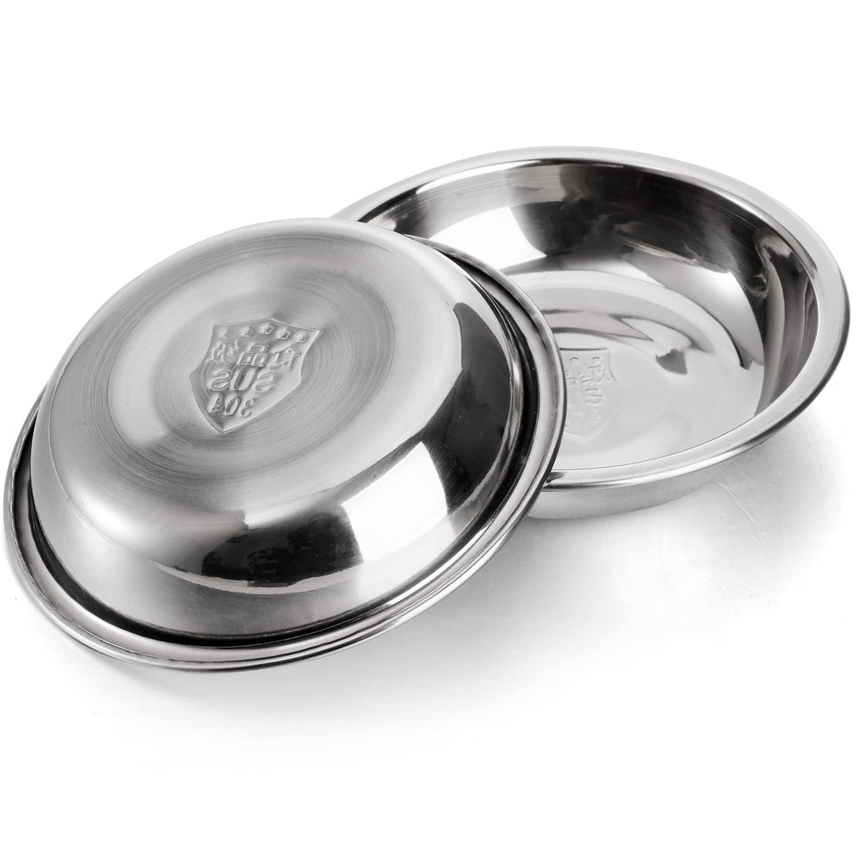 Fasmov 12 Pack 3.75 inches 18/8 Stainless Steel Sauce Bowl Round Seasoning Dishes Sushi Dipping Saucers Bowl Mini Appetizer Plates, Saucers Dishes Sushi Dipping Bowel, Silver
