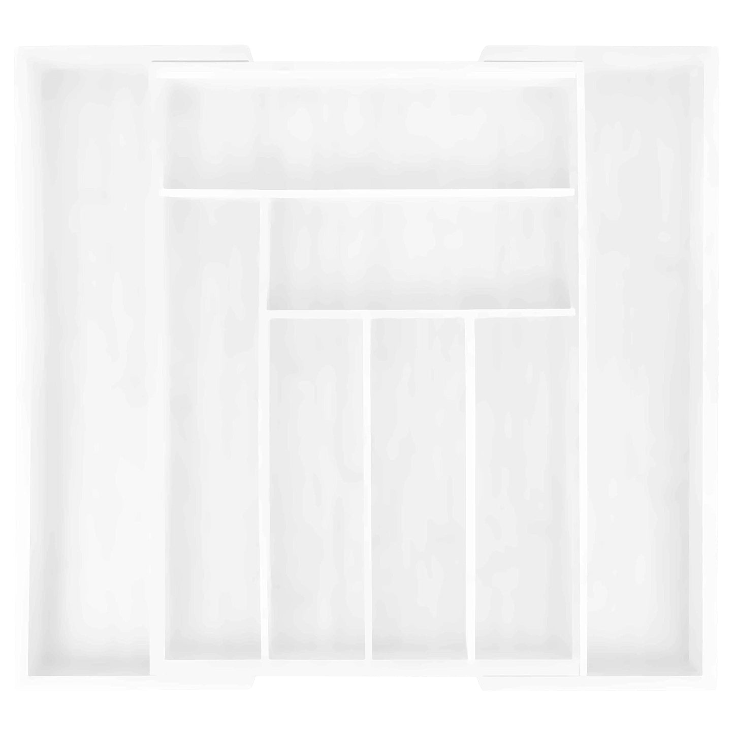 Masirs Expandable Bamboo Kitchen Drawer Organizer - Adjusts to Fit Drawer Size, Ideal for Silverware, Utensils, and Office Supplies, Durable Bamboo Construction