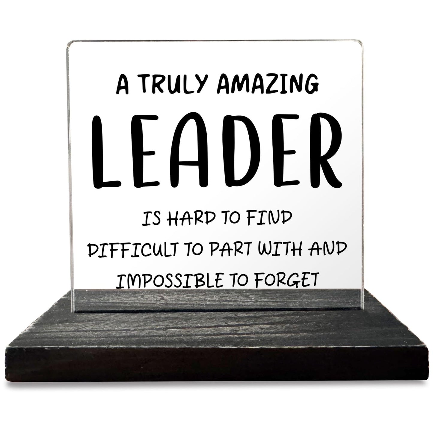GBA62 Leader Appreciation Gifts for Women - Inspirational Manager Boss Mentor Director Signs for Home Office Cubicle Desk Shelf Table Decor