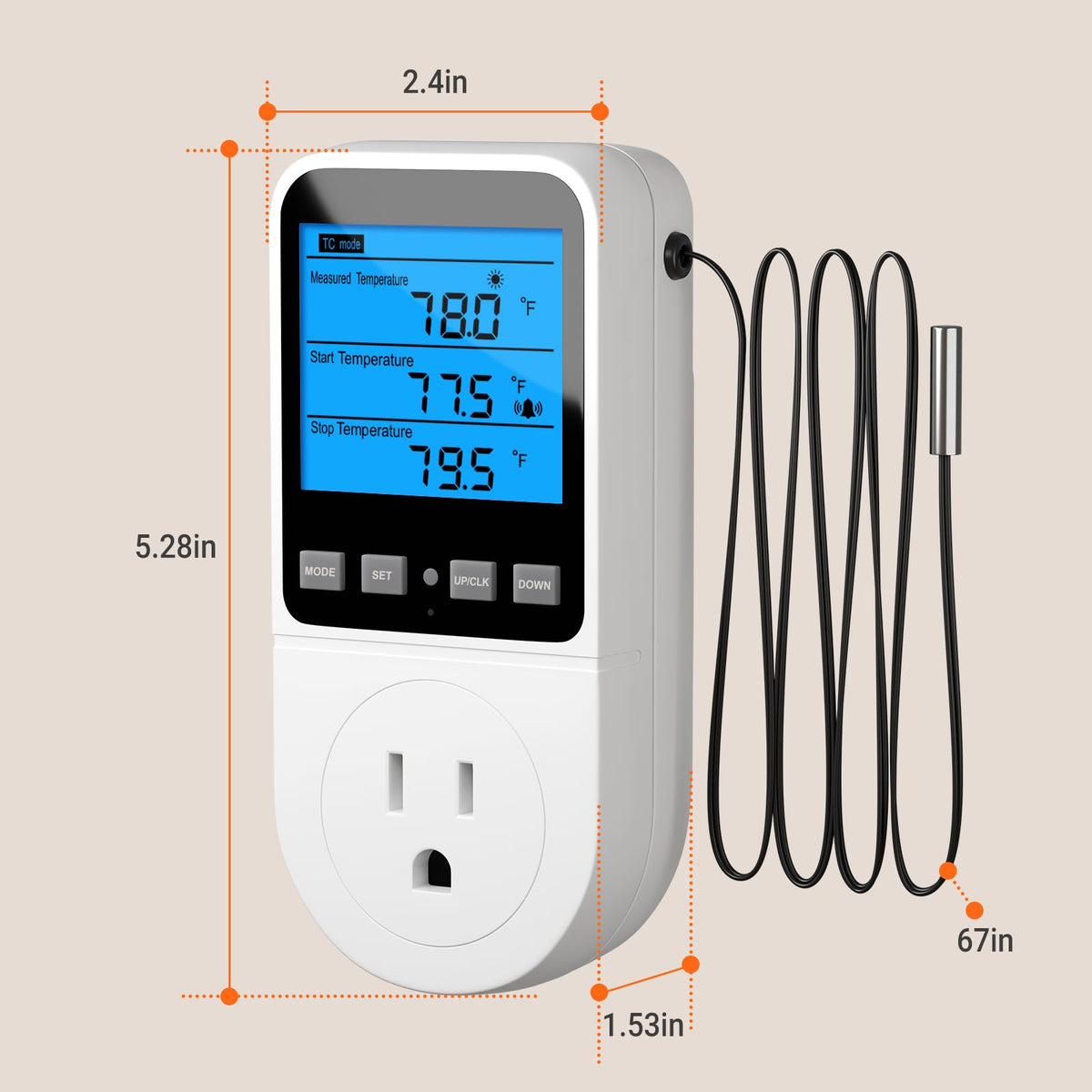 INKBIRDPLUS Plug in Thermostat Timer with Cycle Time Period Control, Heating/Cooling