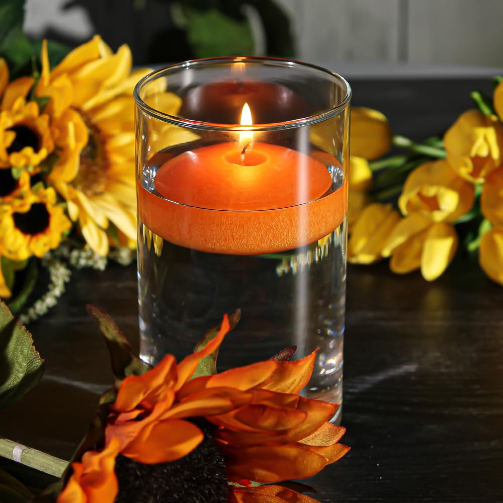 3" Orange Richland Floating Candles Set of 36