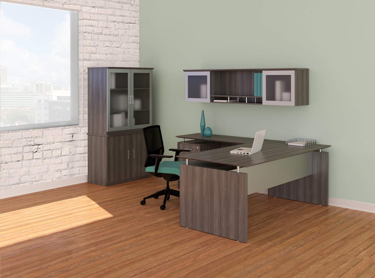 Safco Products Mayline MNRTLGS Medina 48.5" W Non-Handed Return for use with Desks, Sold Separately, Gray Steel Laminate