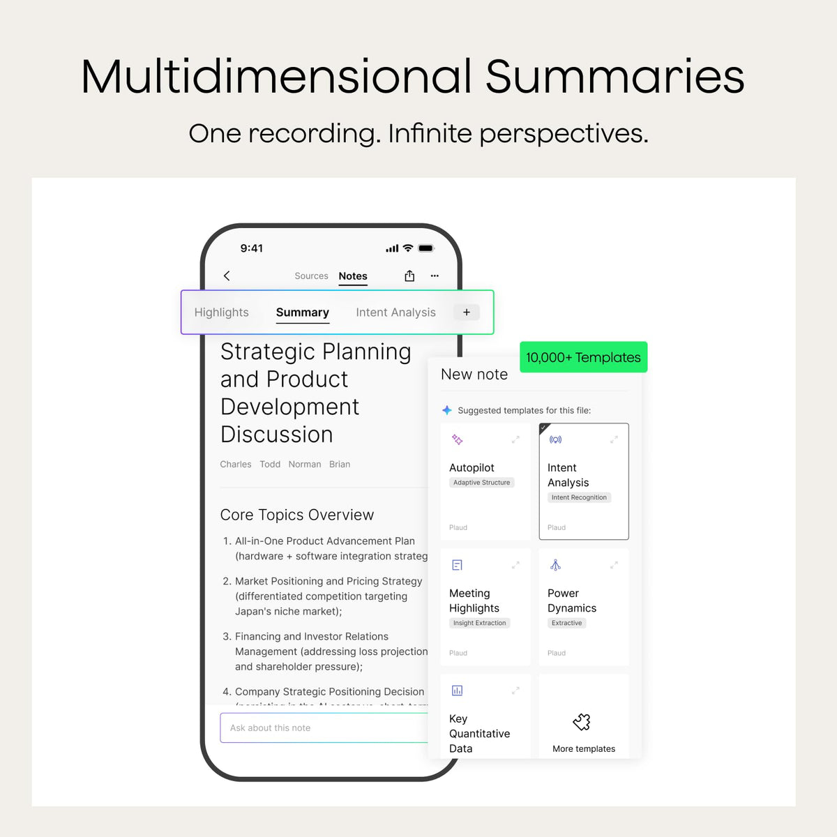 Plaud Note Pro AI Voice Recorder, Transcribe & Summarize with AI Note Taker for Meetings & Calls, Professionals & Teams, Supports 112 Languages, Ultra-Slim, InstantView Display, Case Included, Silver