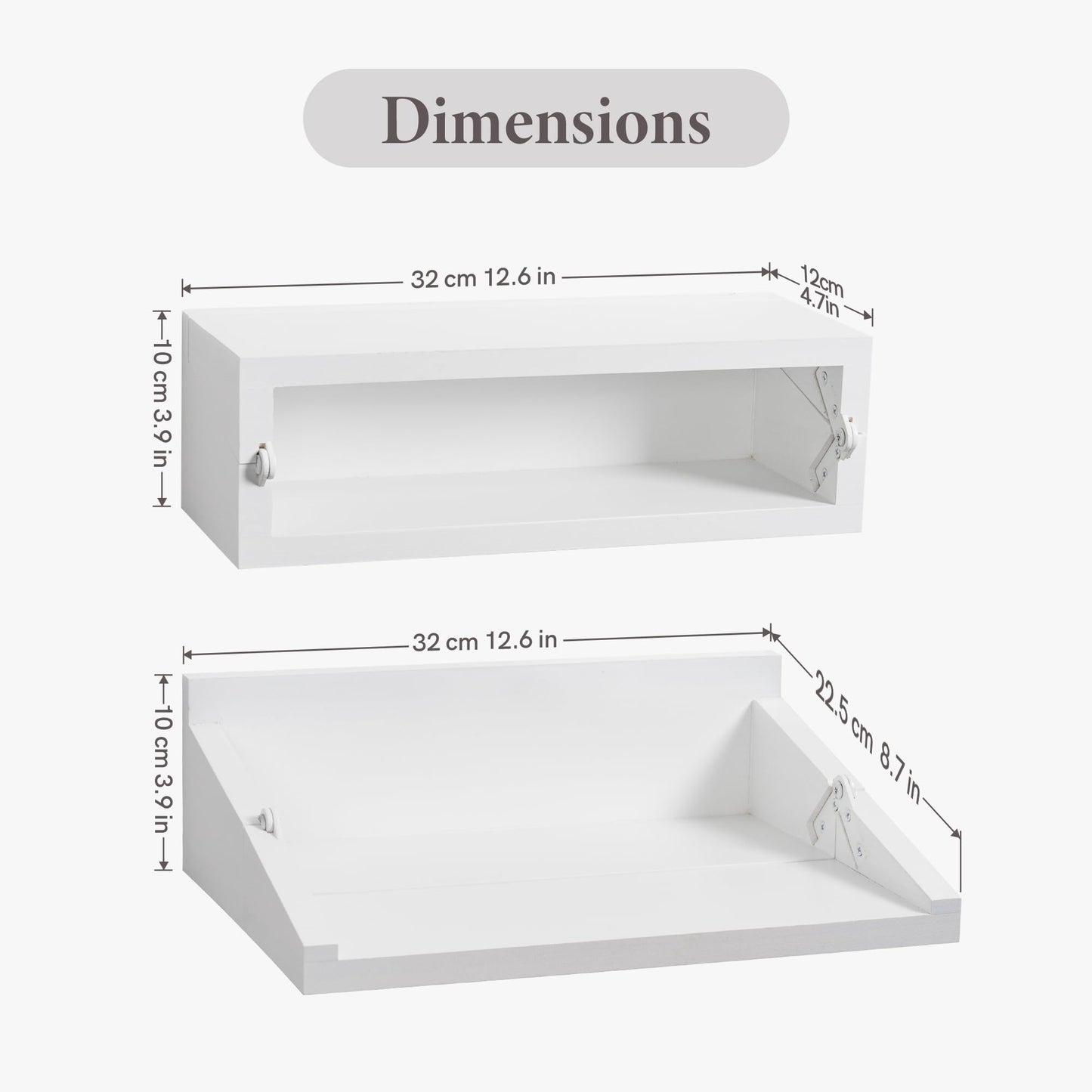 SUMGAR Floating Nightstand White Modern Bedside Table Organiser Fully Assembled Shelf Small Spaces Wall Mounted Storage Pine Wood Furniture for Bedroom Home Decor 13 Inch Wide
