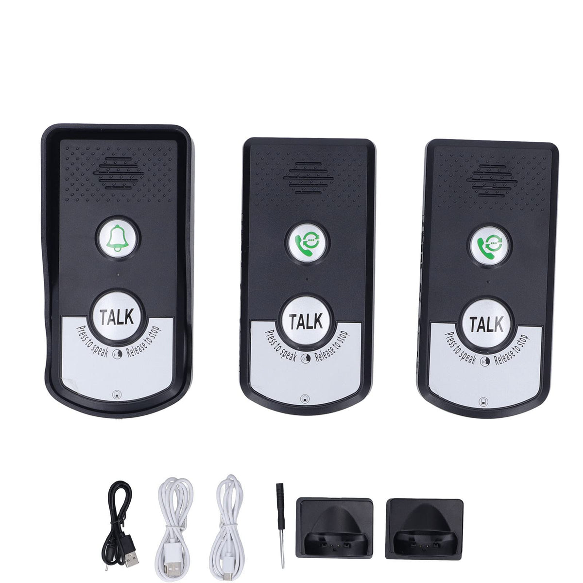 Intercoms Wireless for Home, 1500 Meters 2 Charging Methods Wireless Intercom System Long Range Wireless Doorbell Intercom Doorbell Intercomunicador for Home Security Intercom