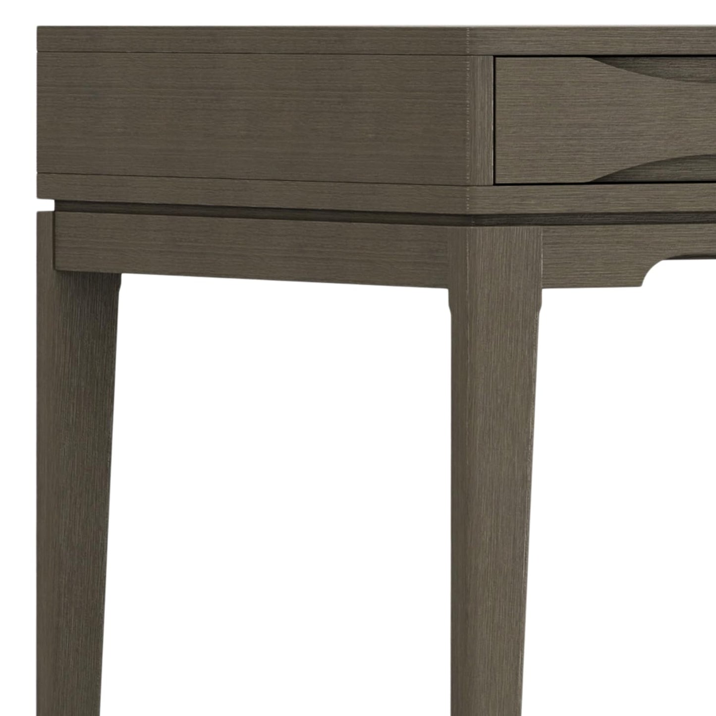 SIMPLIHOME Harper Desk - 60 Inch Wide Solid Wood Writing Desk in Farmhouse Grey, Mid-Century Modern Home Office Computer Table for Workspace or Study with 2 Drawers and Flip-Down Keyboard Tray
