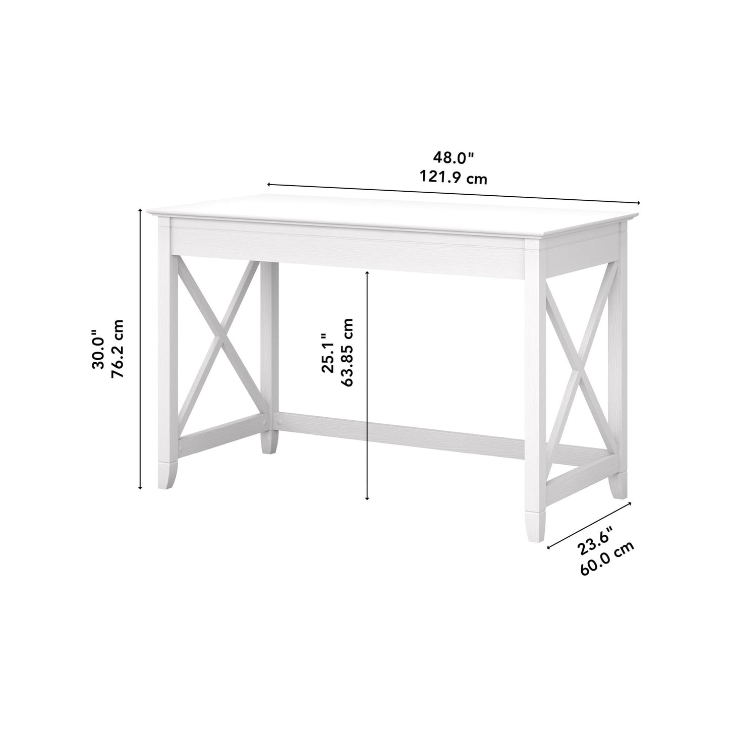 Bush Home Key West 48W Writing Desk in Pure White Oak