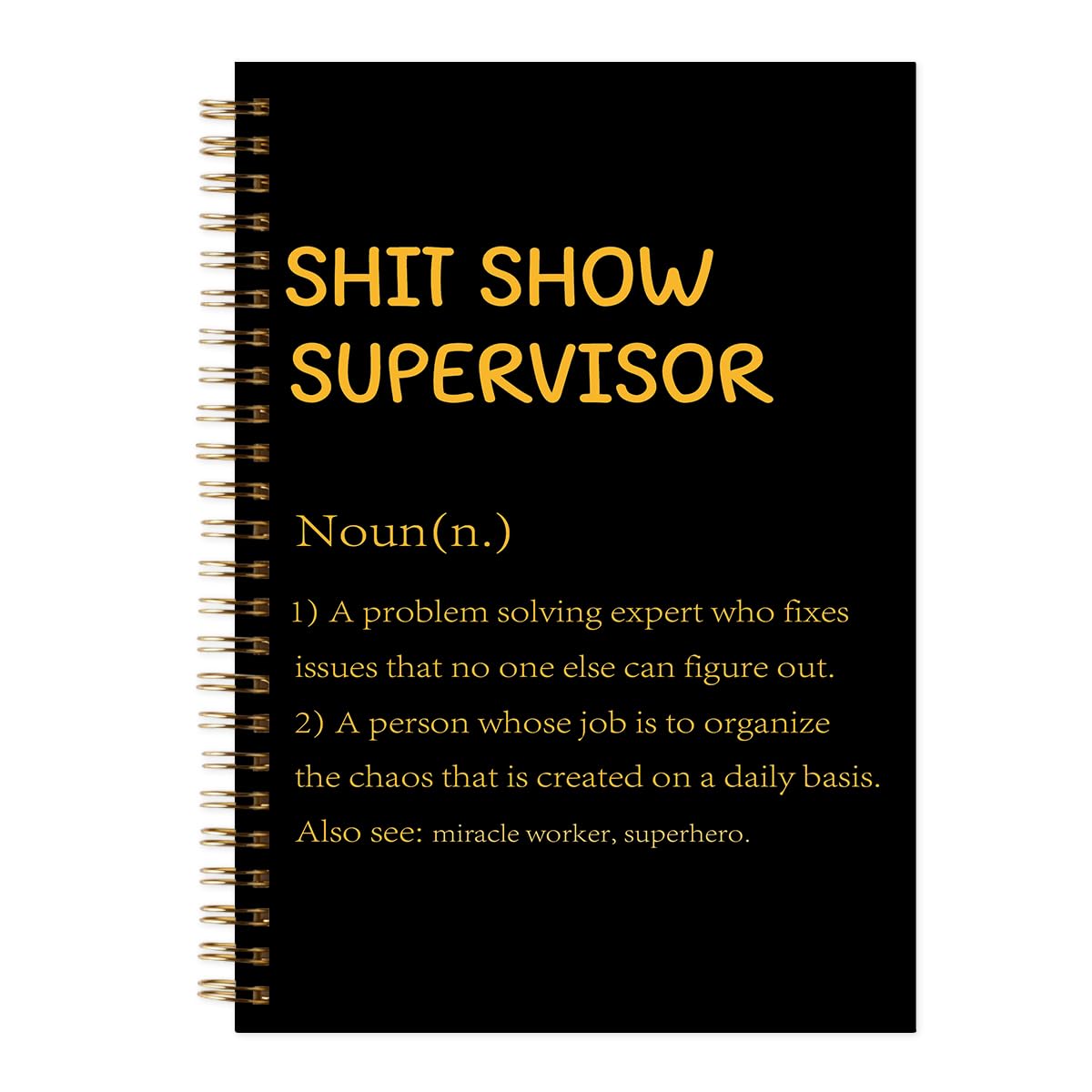 ZXAZXA 8.3x5.5 inch Spiral Notebooks for Work 160 Pages The Office Spiral Notebook Funny Boss Day Office Gag Work Gift for Women Men Supervisor Boss Team Manger Director