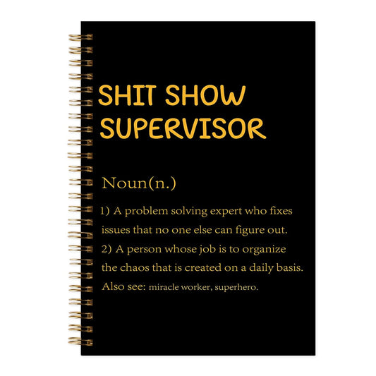 ZXAZXA 8.3x5.5 inch Spiral Notebooks for Work 160 Pages The Office Spiral Notebook Funny Boss Day Office Gag Work Gift for Women Men Supervisor Boss Team Manger Director