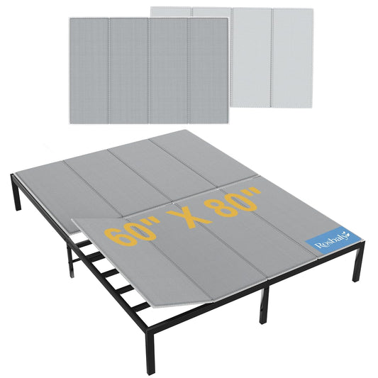 ROSBALY Queen Bunkie Board 60 x 80, 10mm Low Profile Bed Board with Full Anti-Slip Bottom, Under Mattress Support for Platform Beds, Metal Slats & Slatted Frames