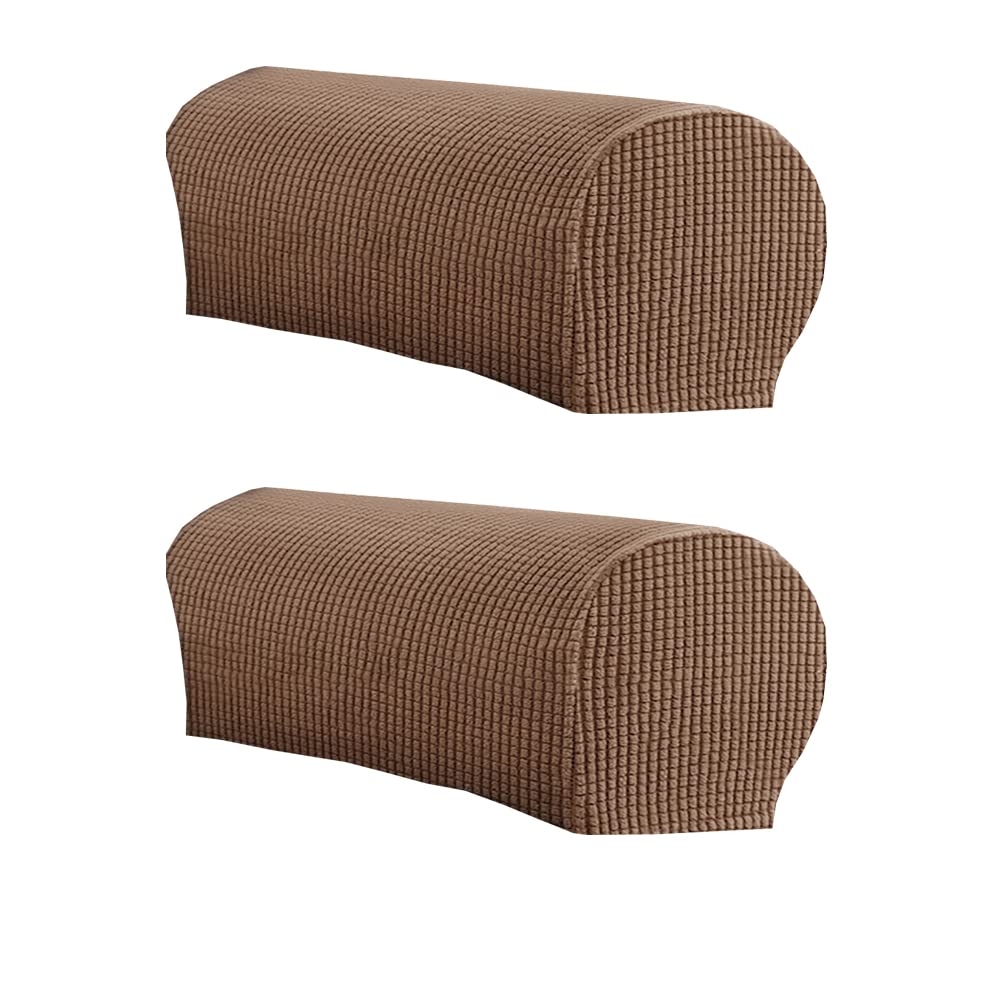 LINGXIYA Soft Stretch Plush Armrest Cover, Spandex Armrest Covers for Chairs/Sofas, Couch Arm Cover, Furniture Protector Armchair Slipcovers for Recliner, Set of 2